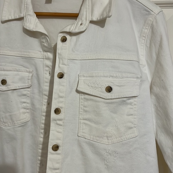 Anthropologie Pilcro White Denim Jean Jacket - Picture 3 of 7